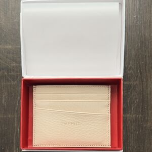 Hammitt Cream Leather Card Wallet